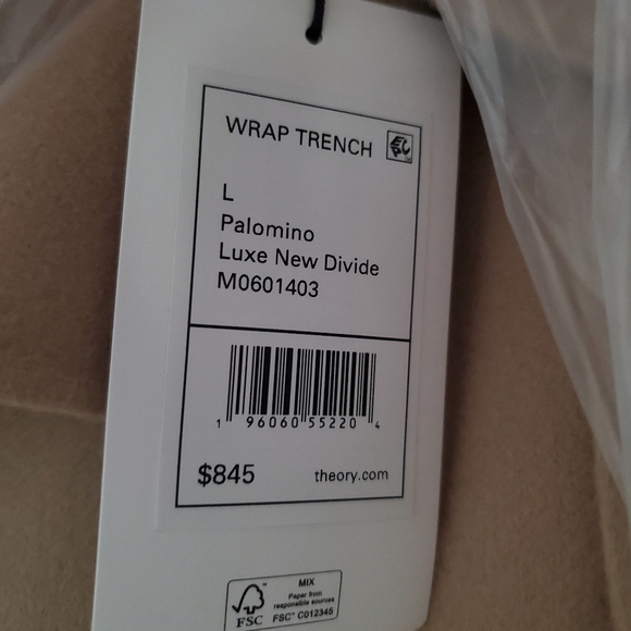 NWT Theory Cashmere Wrap Coat - Picture 6 of 7